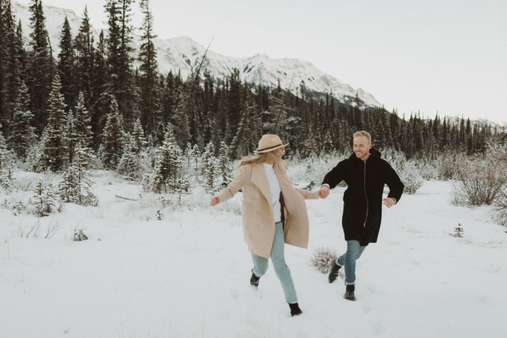 Couple photos in the mountains of Canmore, Alberta