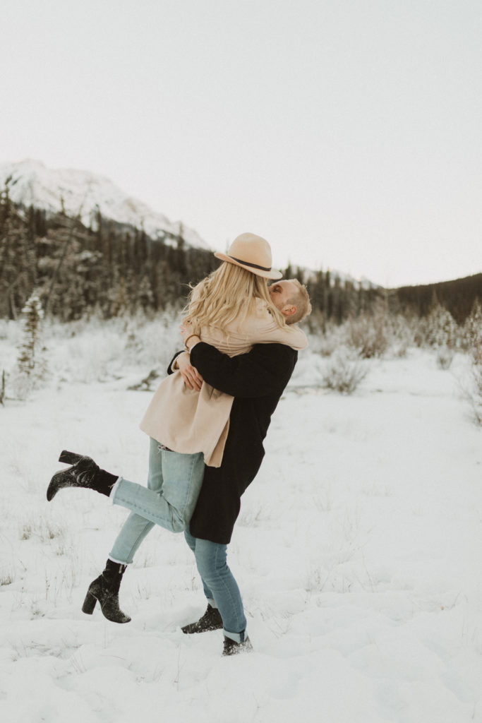 Engagement session in the rocky mountains of Canada
