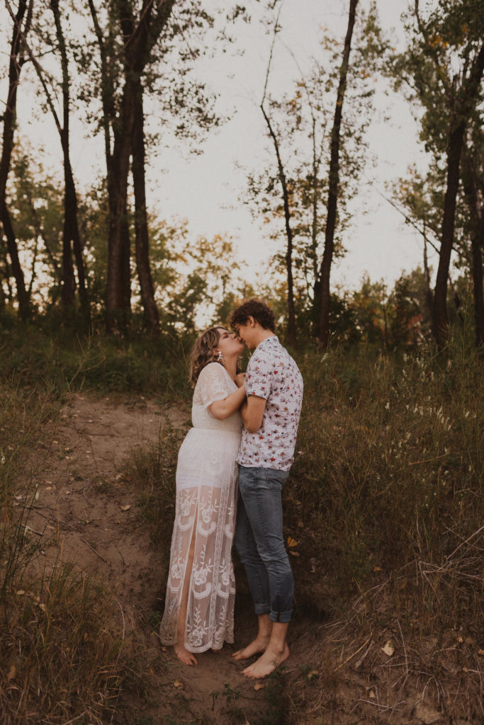 engagement photos neutral outfit