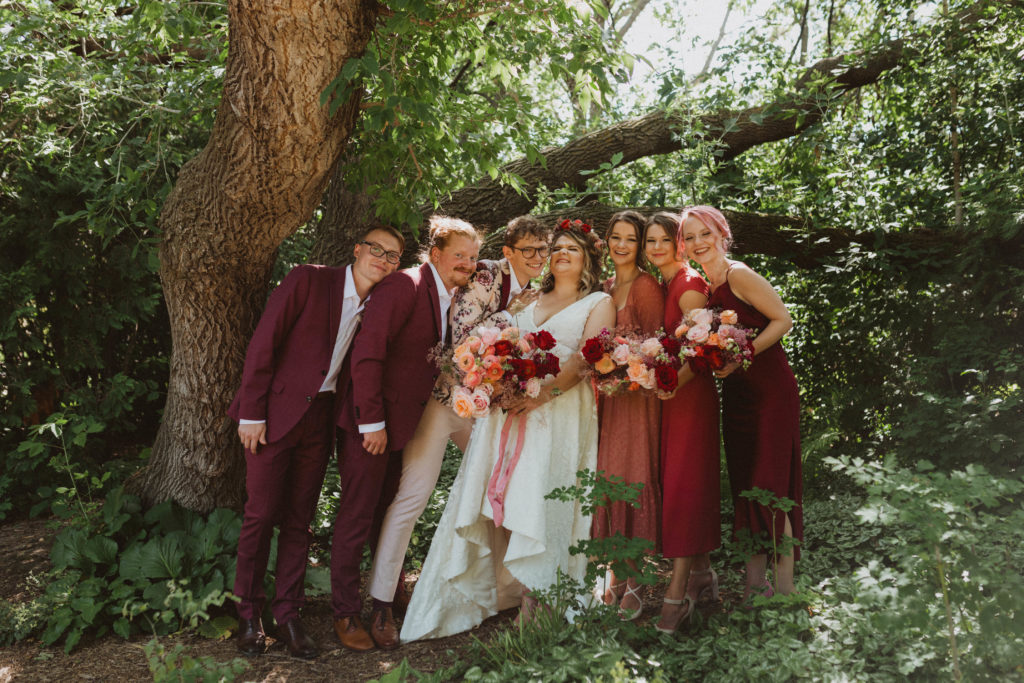 ethereal wedding bridal party