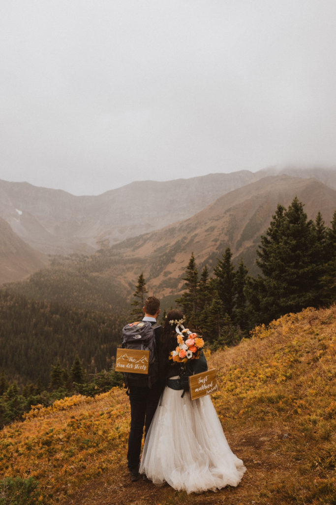 hiking mountain elopement in Banff National Park