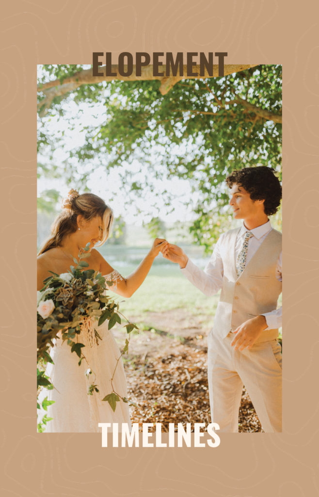 Example elopement timelines, what goes into an elopement day, and how to craft your very own elopemend day timeline.
