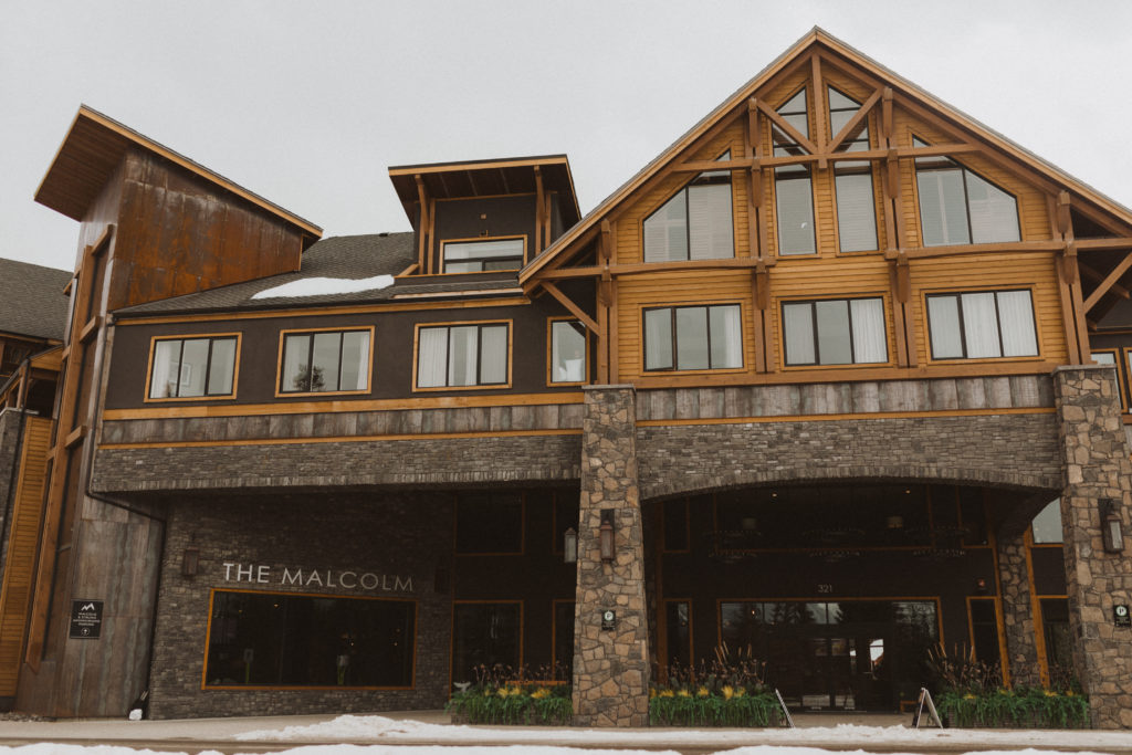 The Malcolm Hotel wedding and elopement ceremony location in Canmore, Alberta. 