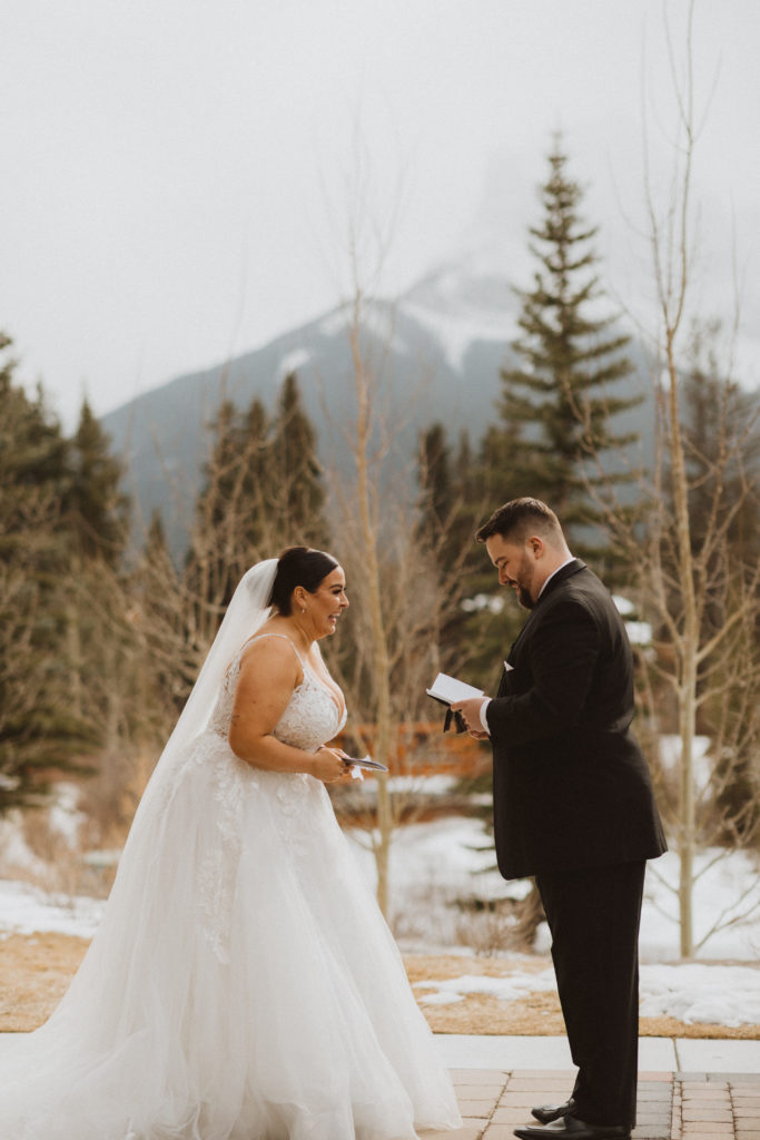 The Malcolm Hotel in Canmore is a great venue for your intimate wedding as there is a cleared deck out back with views of the three sisters