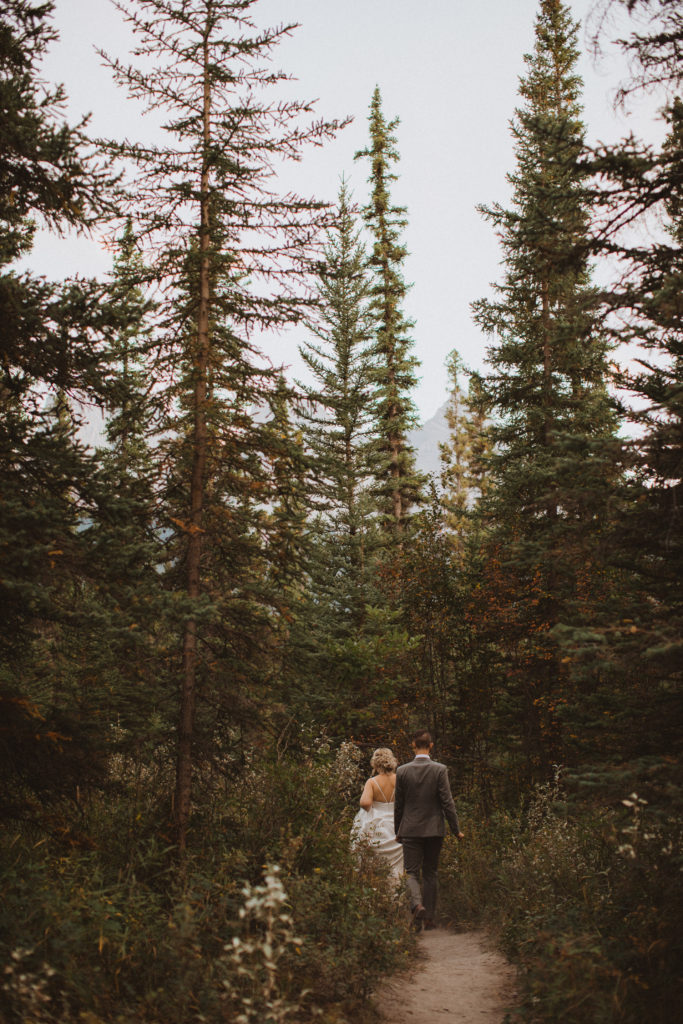 This Canmore elopement focused on the natural details, like all of the stunning foliage. 