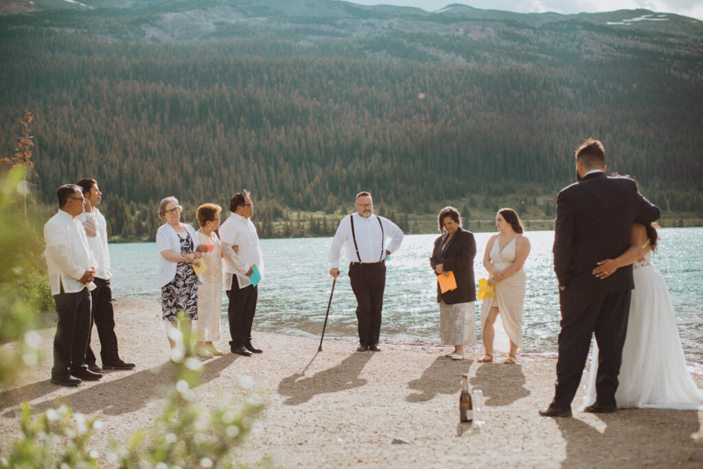 couple elopes with their family and gets them involved in their elopement ceremony