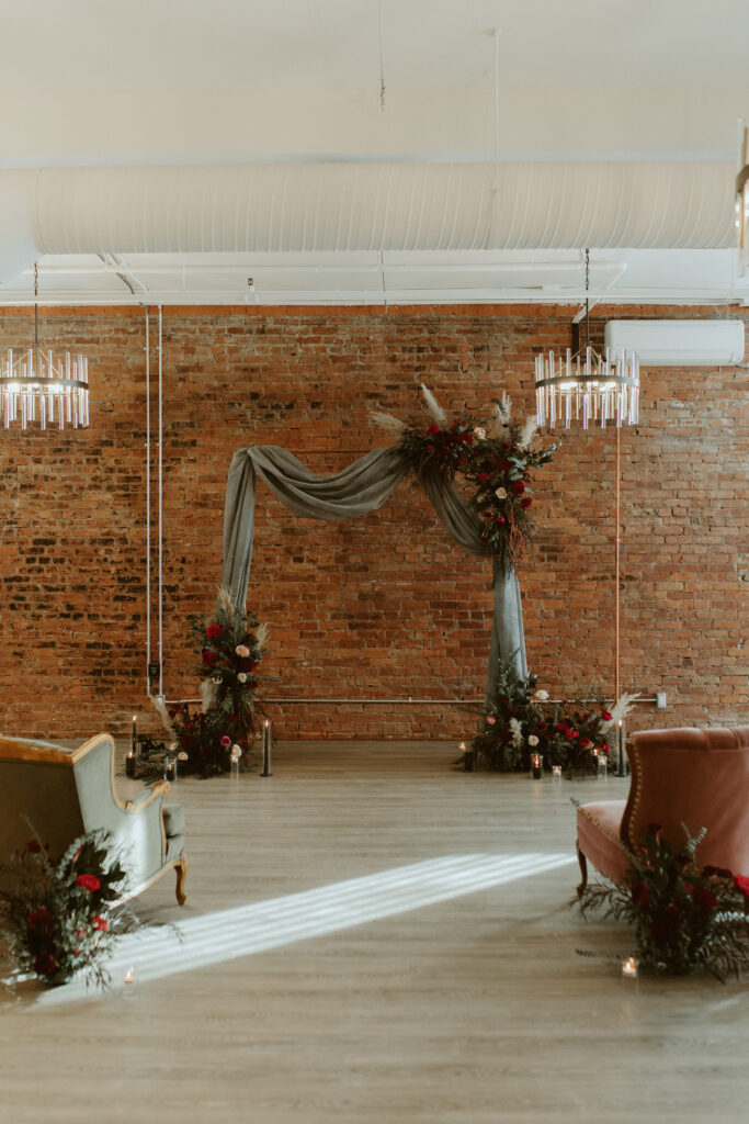 Venue 308 makes for the perfect intimate wedding venue in Calgary with aged brick walls and an urban vibe